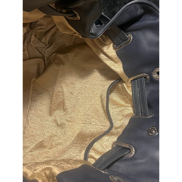 Donald J. Pliner Turquoise Embossed Leather Drawstring Shoulder Bag/ Purse RARE! - Picture 10 of 15